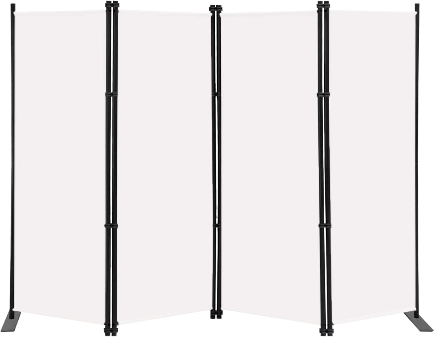 MAYOLIAH 6 Panel Folding Privacy Screen 9ft Wide, 6ft Tall Partition Room Divider Portable Office Walls Dividers, Black