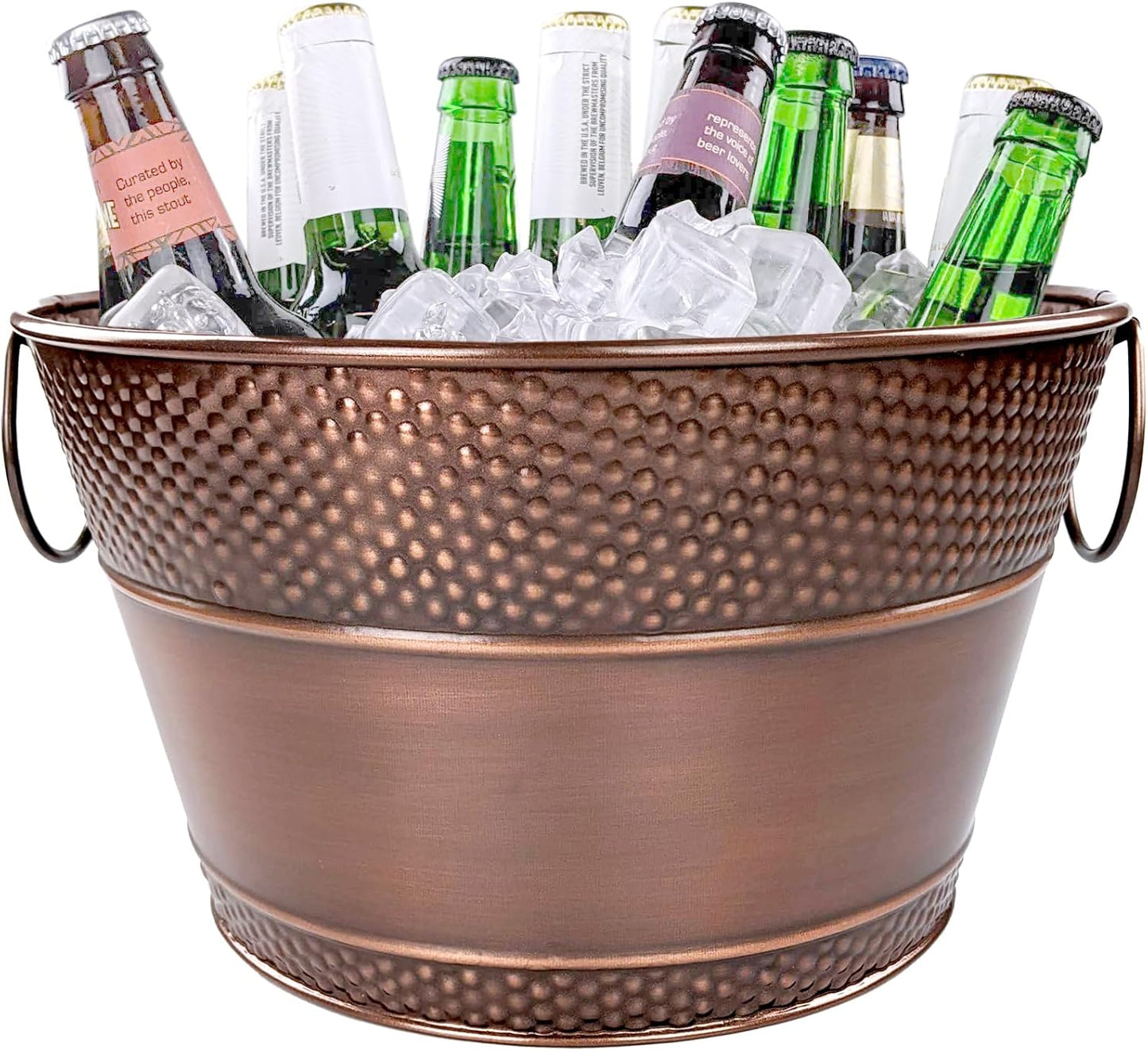 BREKX Stainless Steel Drink Tub with Stand (15-QT Steel Silver)