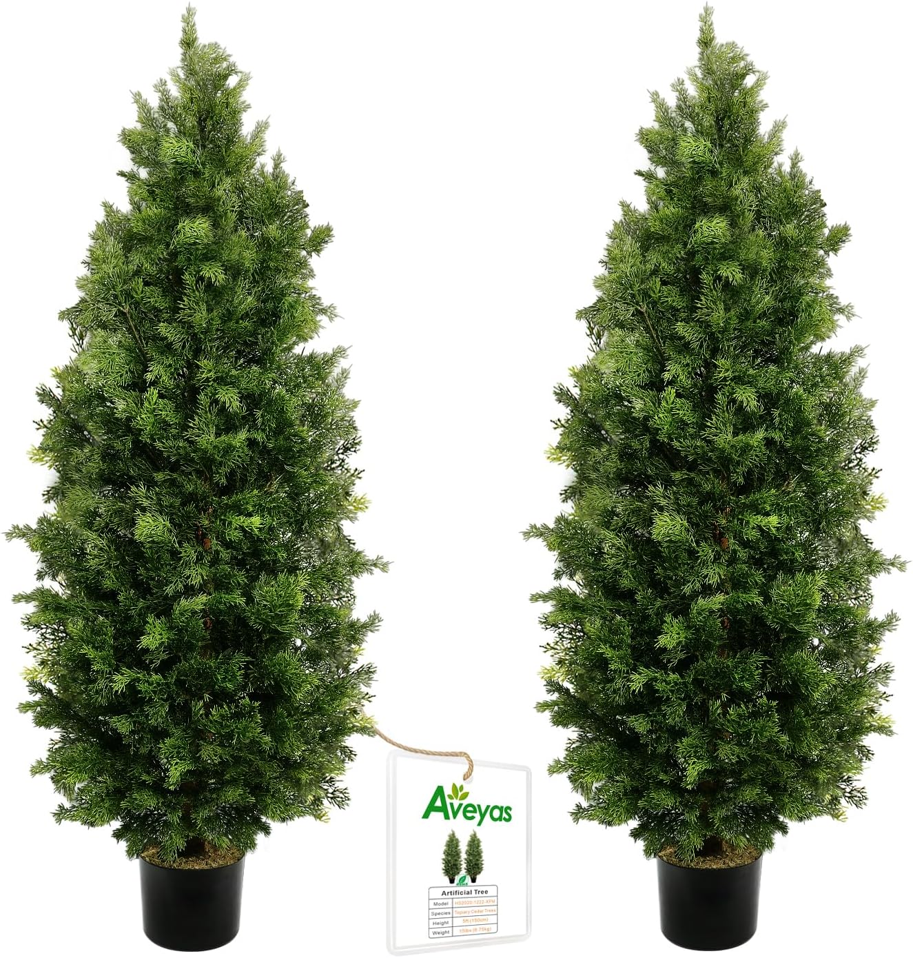 Aveyas 6ft Artificial Fiddle Leaf Fig Tree for Home Decor, 6 Feet Large Faux Plant Fake Ficus lyrata Silk Trees with Pot for Indoor Outdoor House Living Room Office (6 ft Tall)