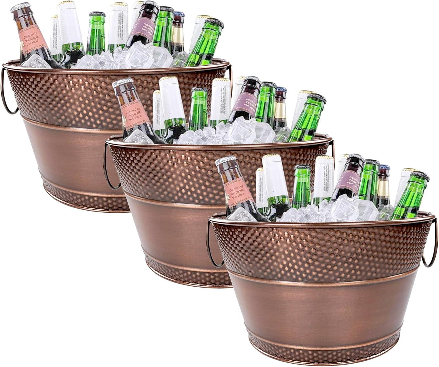 BREKX Stainless Steel Drink Tub with Stand (15-QT Steel Silver)